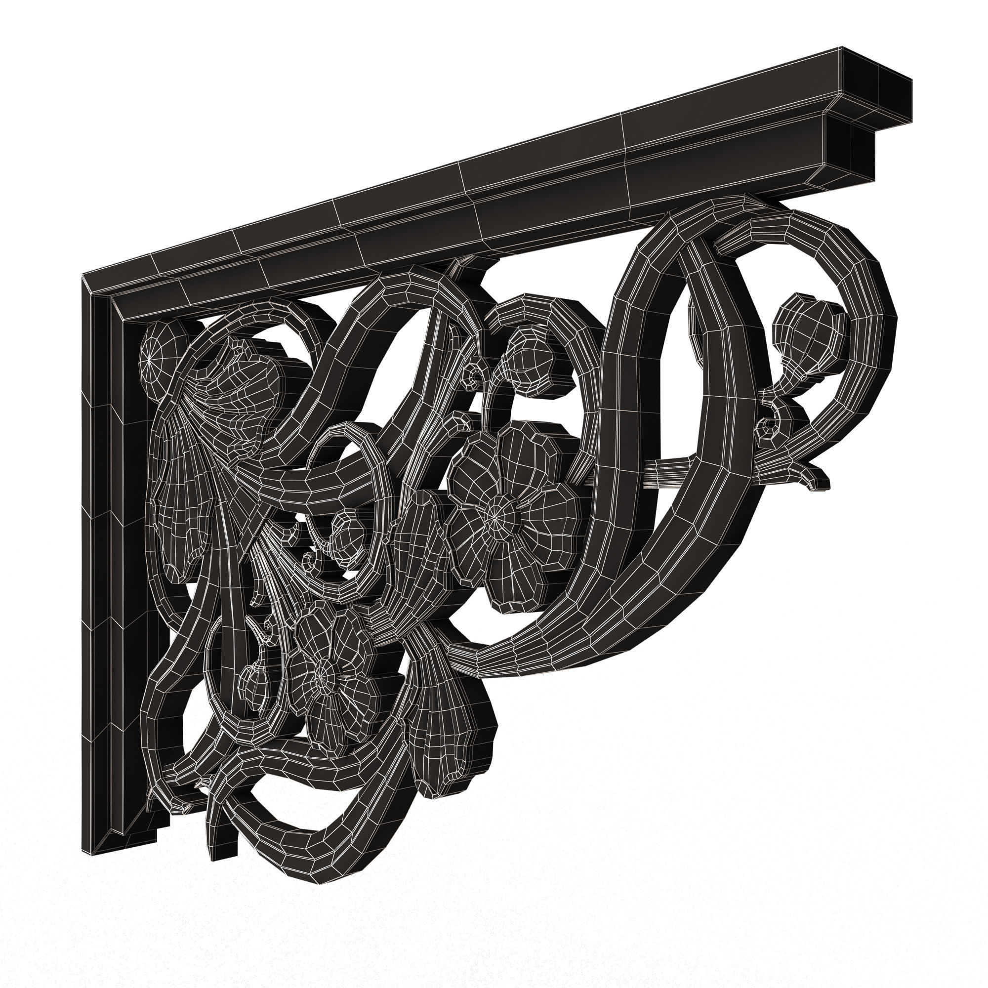 Stair Brackets 04 Low-poly 3D model_14