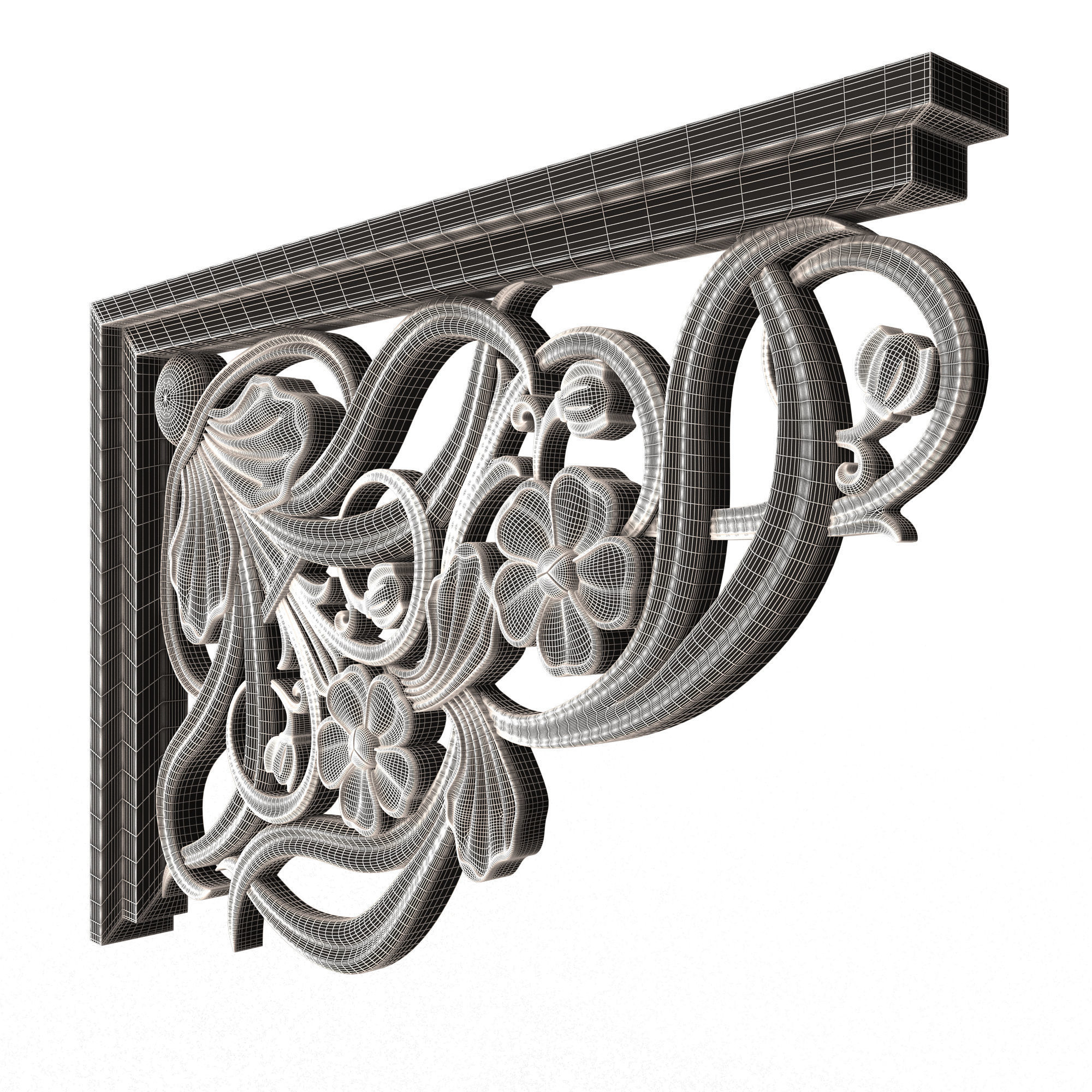 Stair Brackets 04 Low-poly 3D model_8