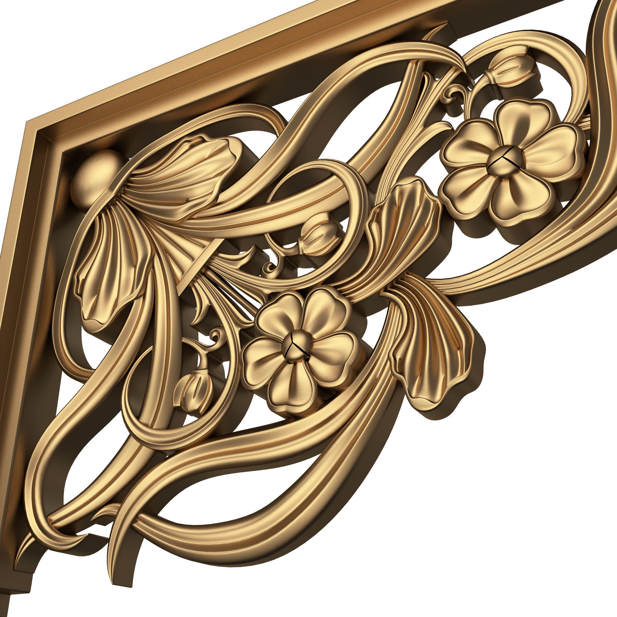 Stair Brackets 04 Low-poly 3D model_4