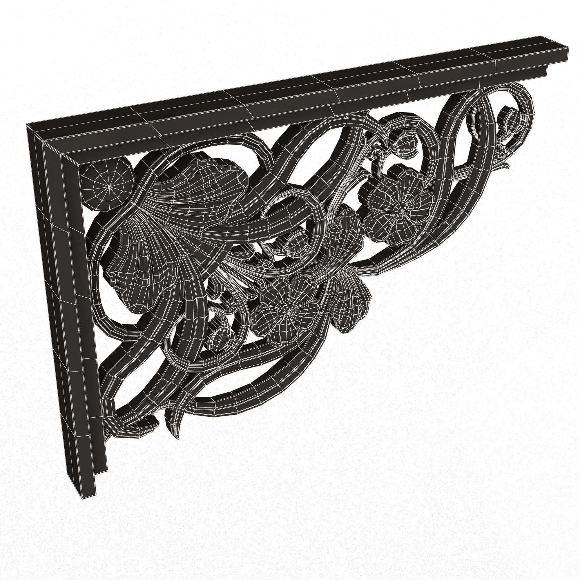 Stair Brackets 04 Low-poly 3D model_13