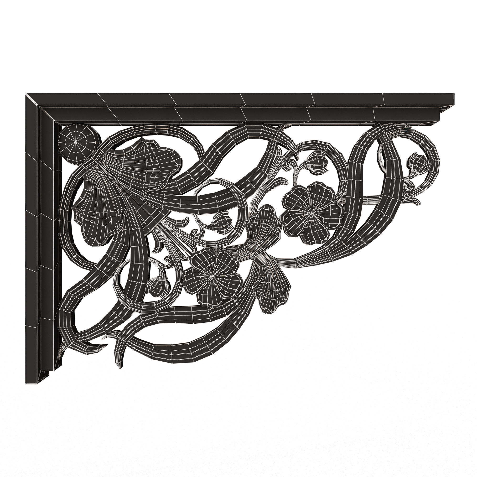 Stair Brackets 04 Low-poly 3D model_12