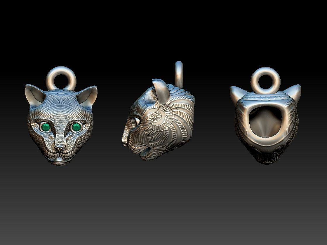 Leopard pendant printable  3D print model_1