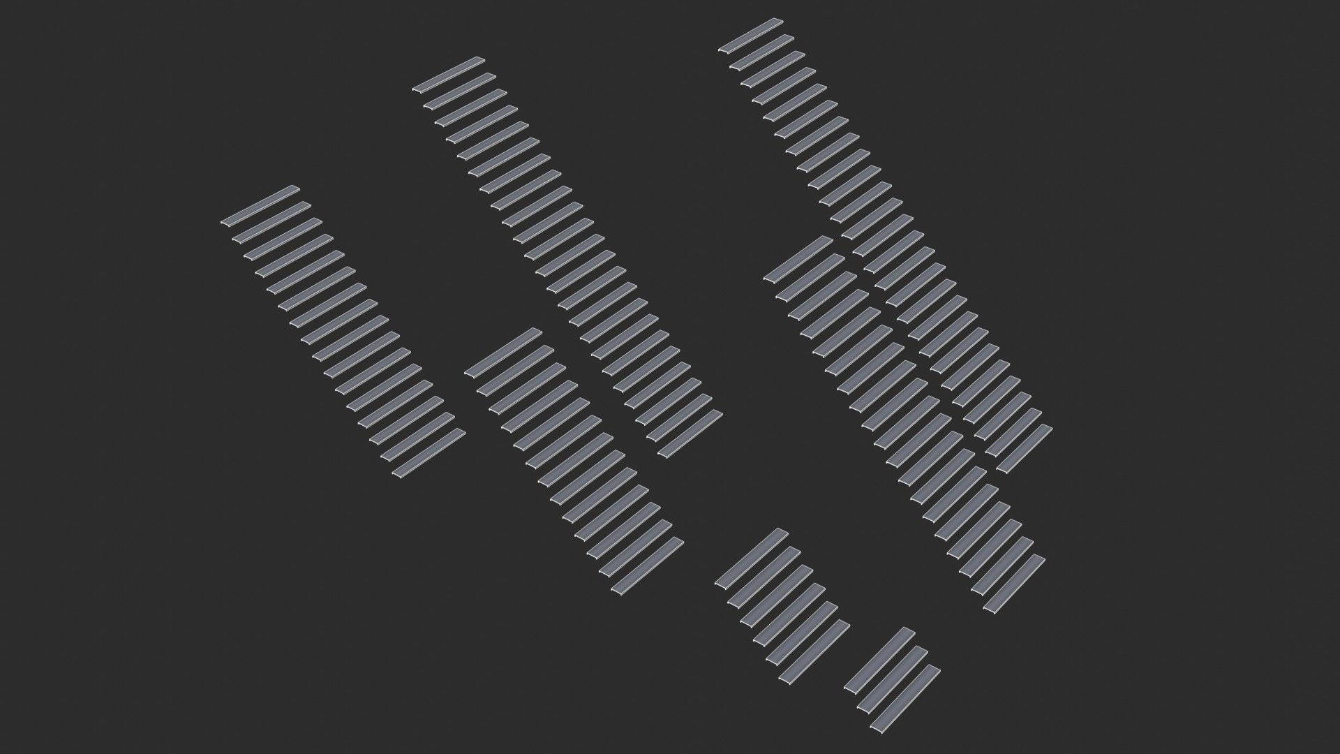 Modular Industrial Walkway Low-poly 3D model_19