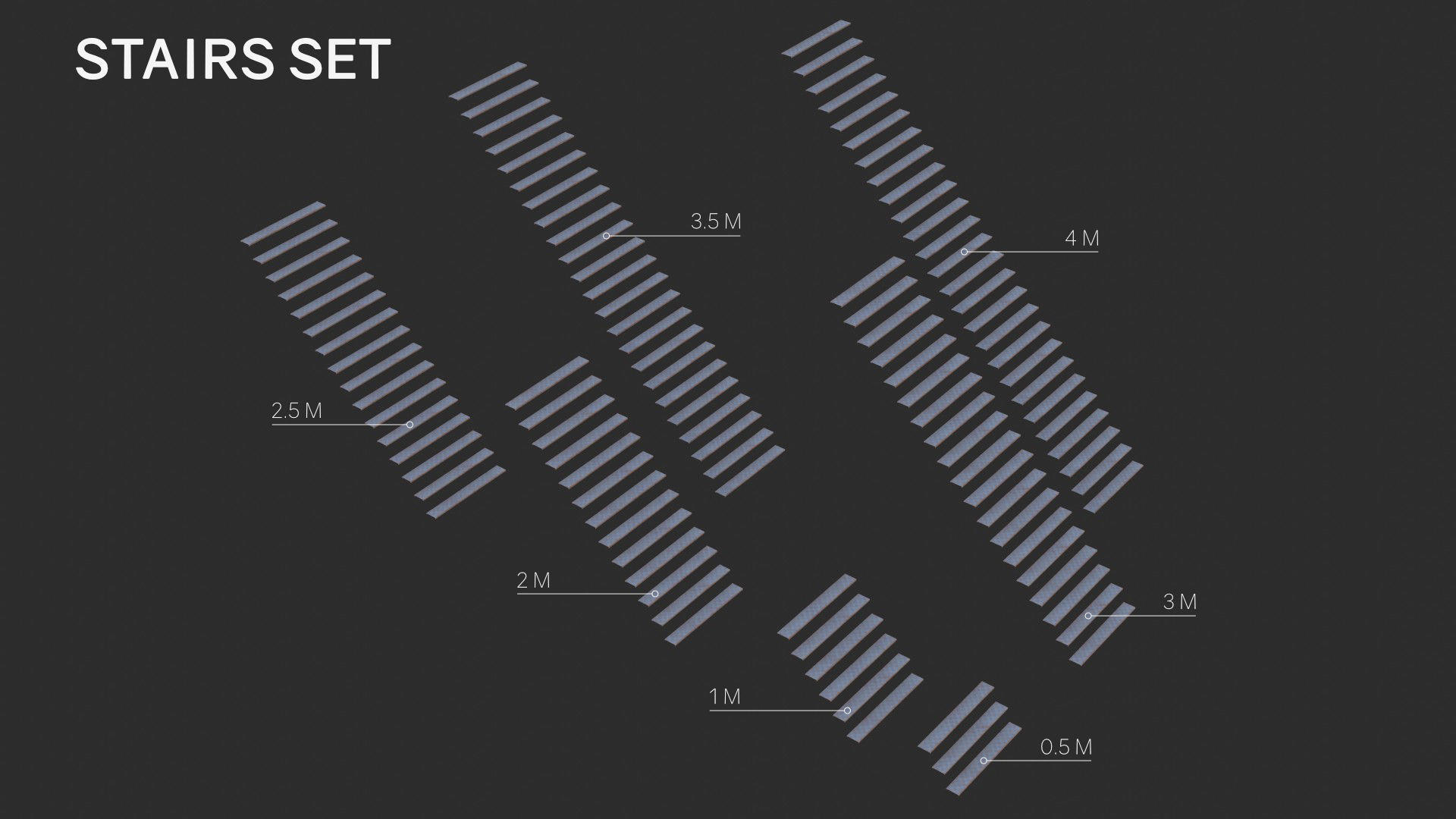 Modular Industrial Walkway Low-poly 3D model_3