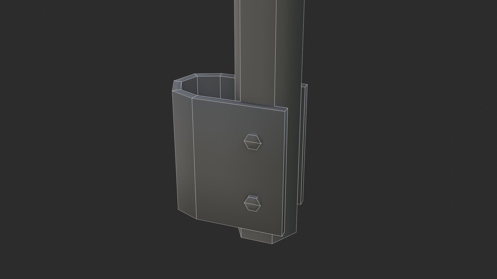 Modular Industrial Walkway Low-poly 3D model_31