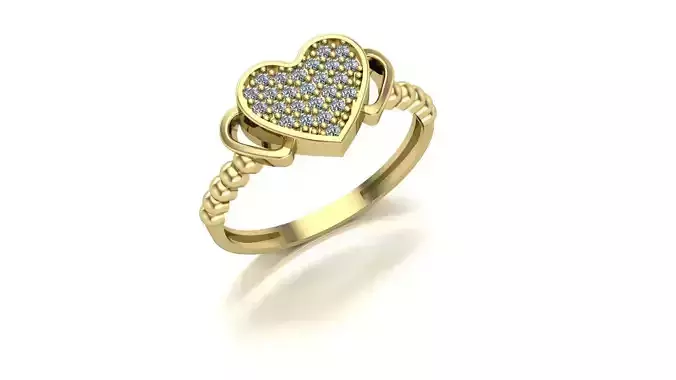 heart ring 3d print model 