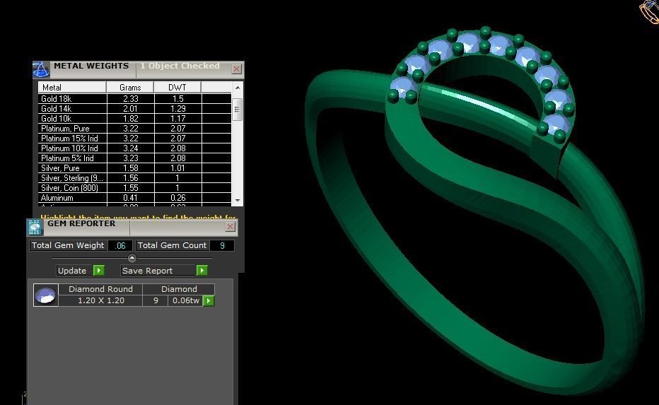 women ring  3D print model_8