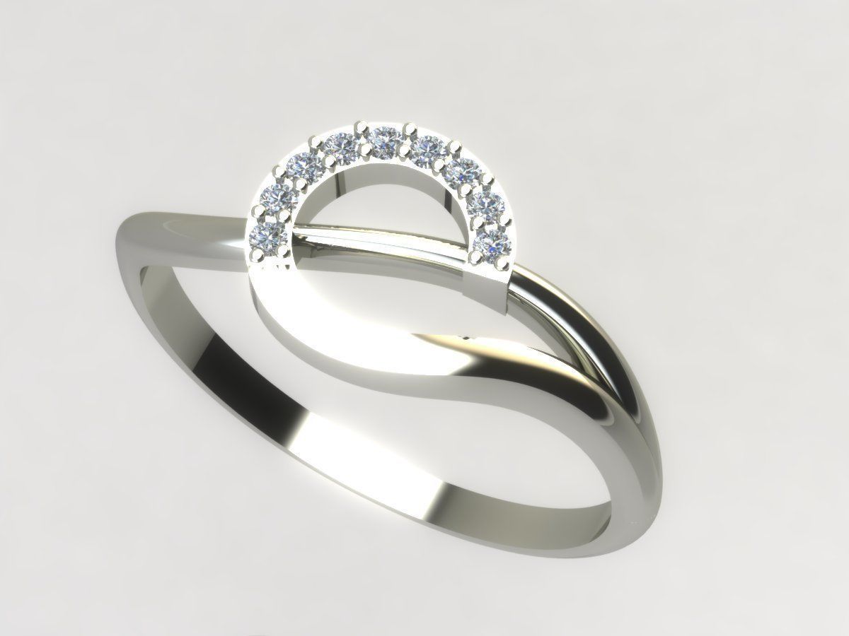 women ring  3D print model_5