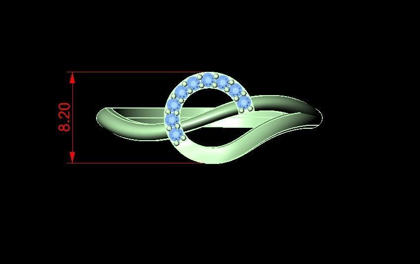 women ring  3D print model_9