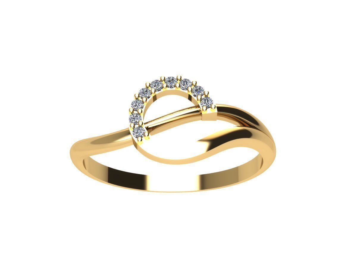 women ring  3D print model_1