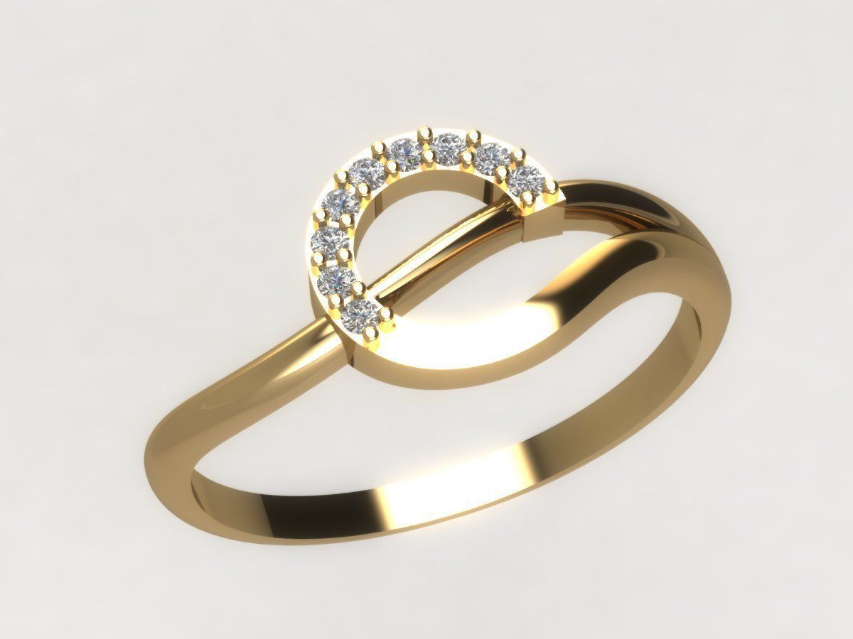 women ring  3D print model_4