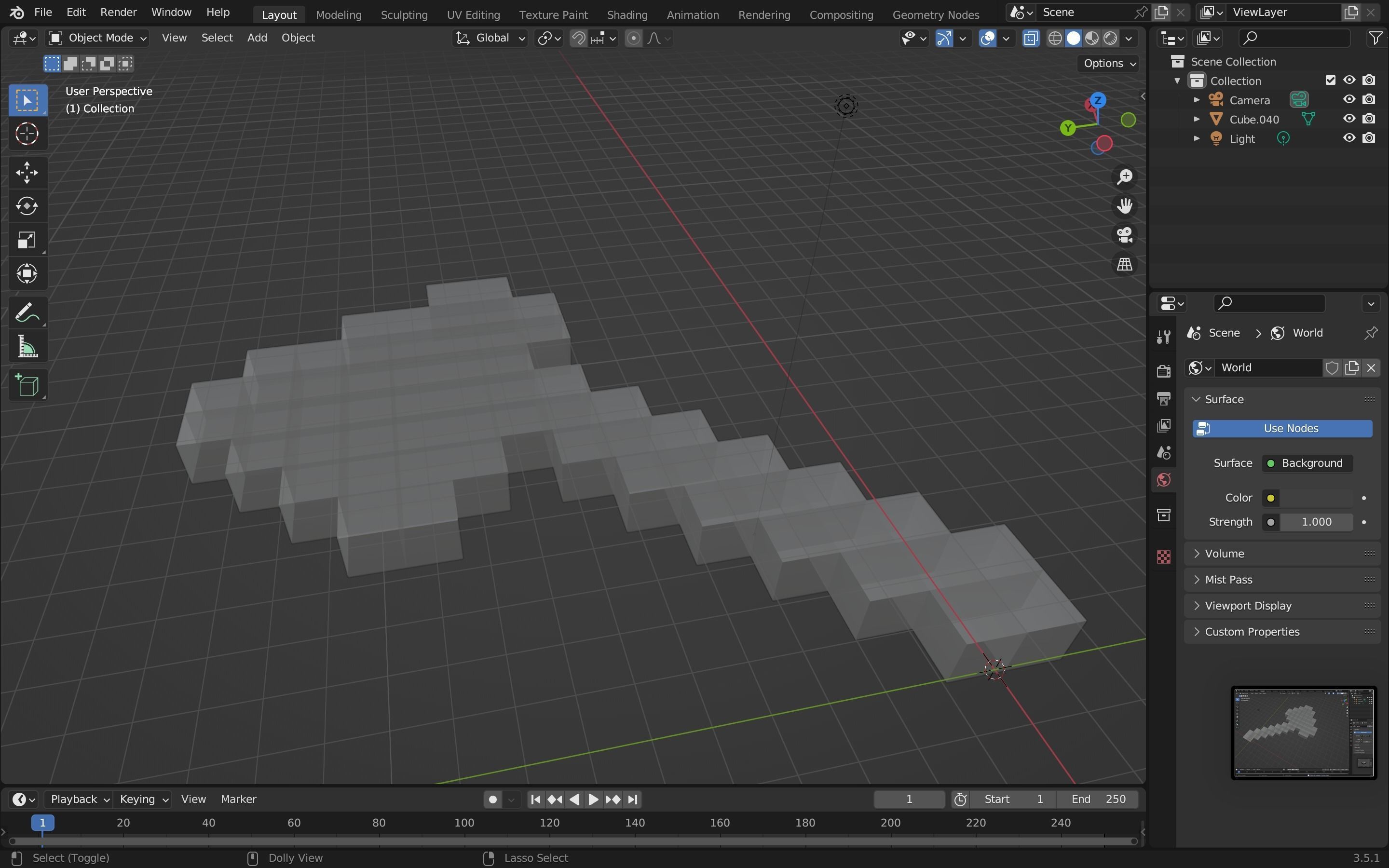 Minecraft axe Free low-poly 3D model_11