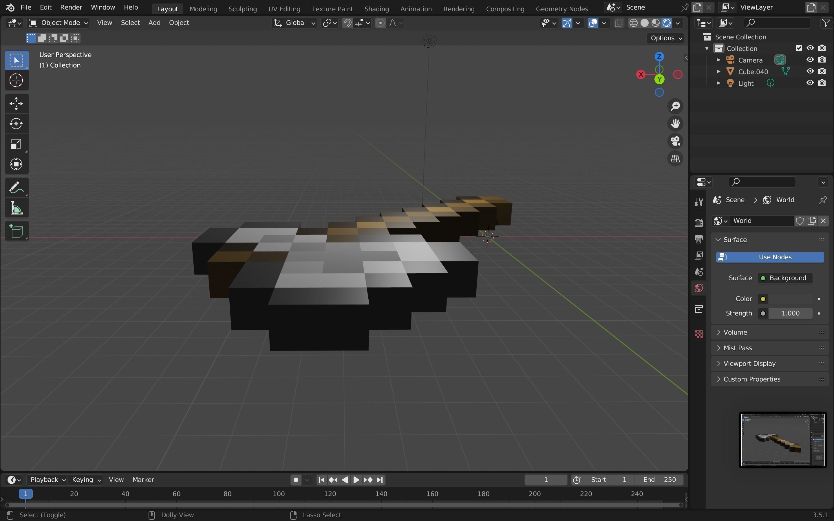 Minecraft axe Free low-poly 3D model_9