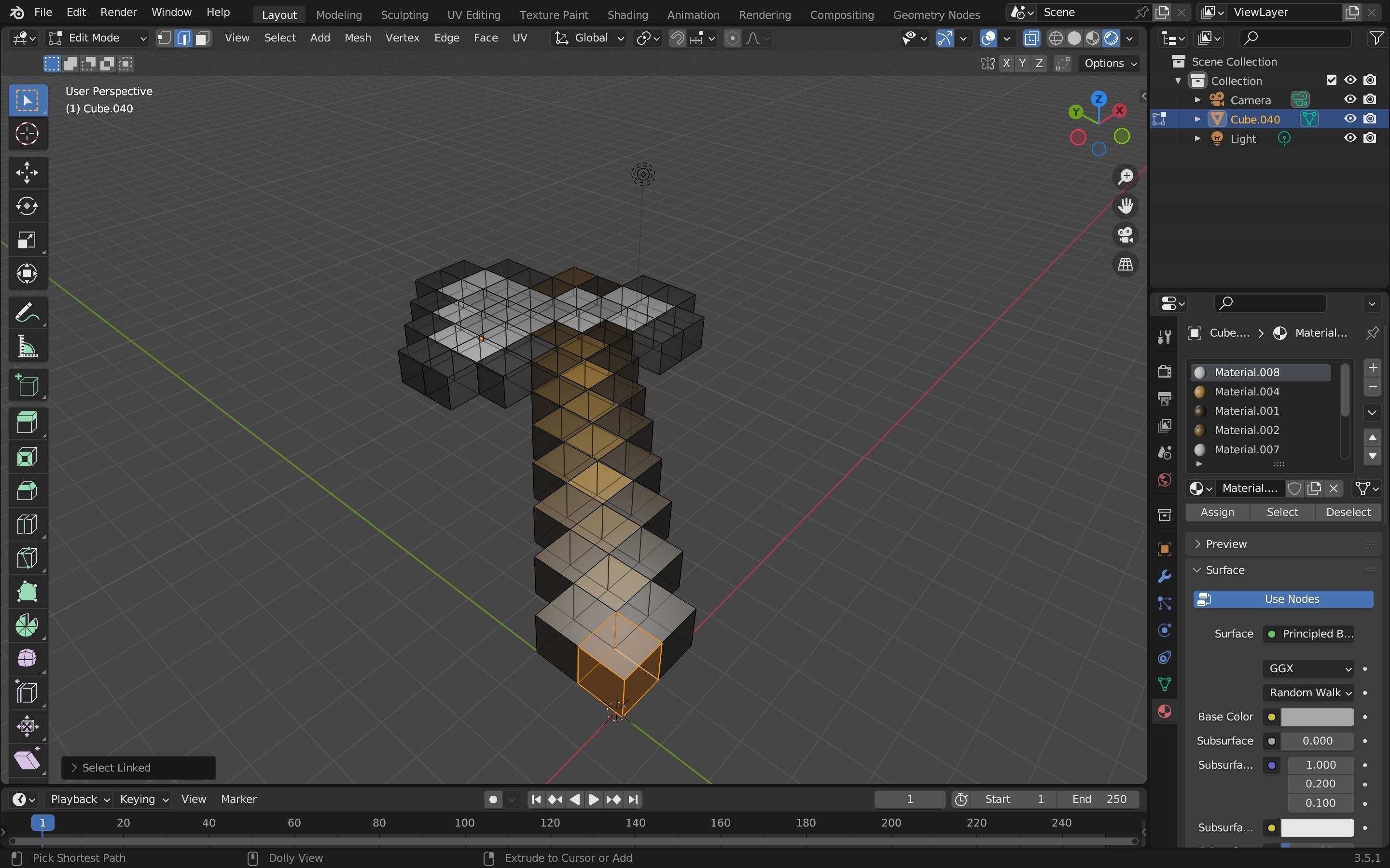 Minecraft axe Free low-poly 3D model_20