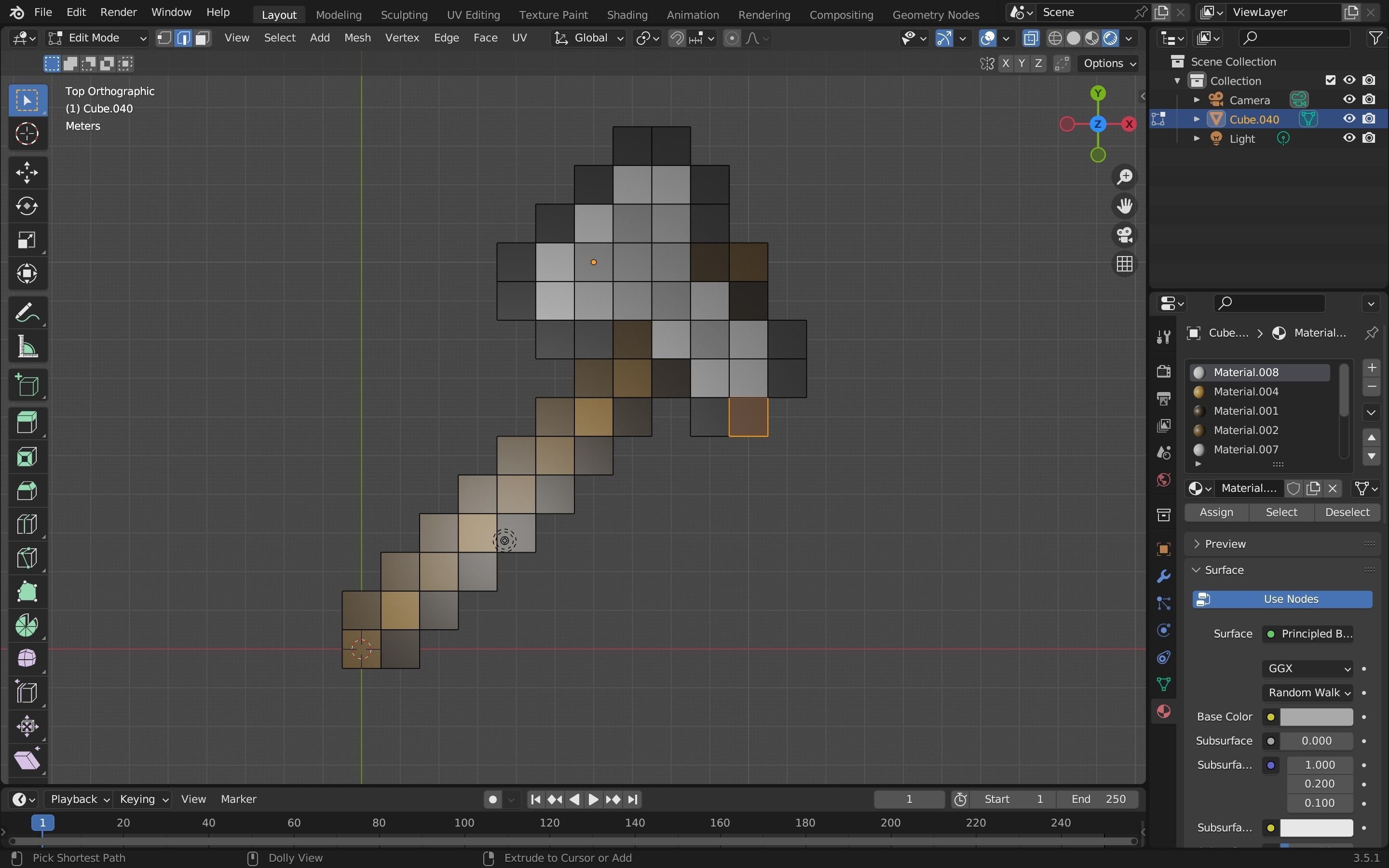 Minecraft axe Free low-poly 3D model_19