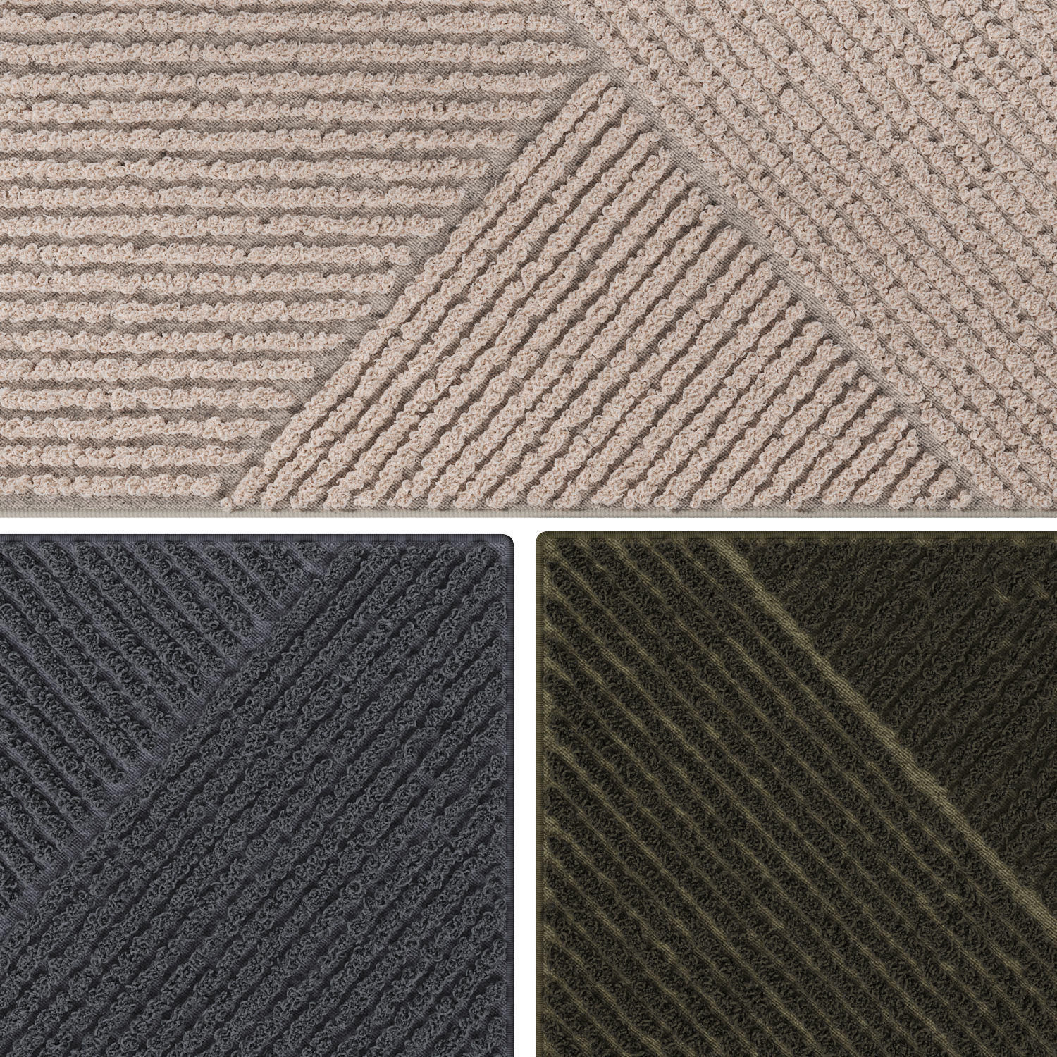 Elm Rug 3 colors 3D model_2