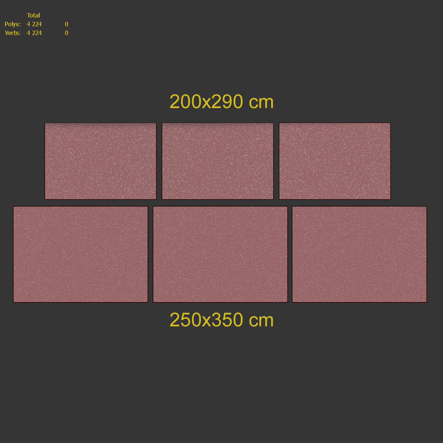 Elm Rug 3 colors 3D model_5