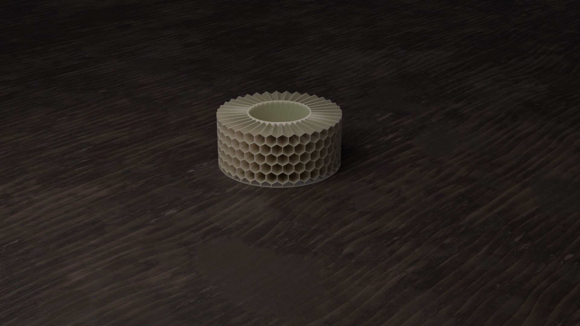 HoneyComb Vase 3D print model_3