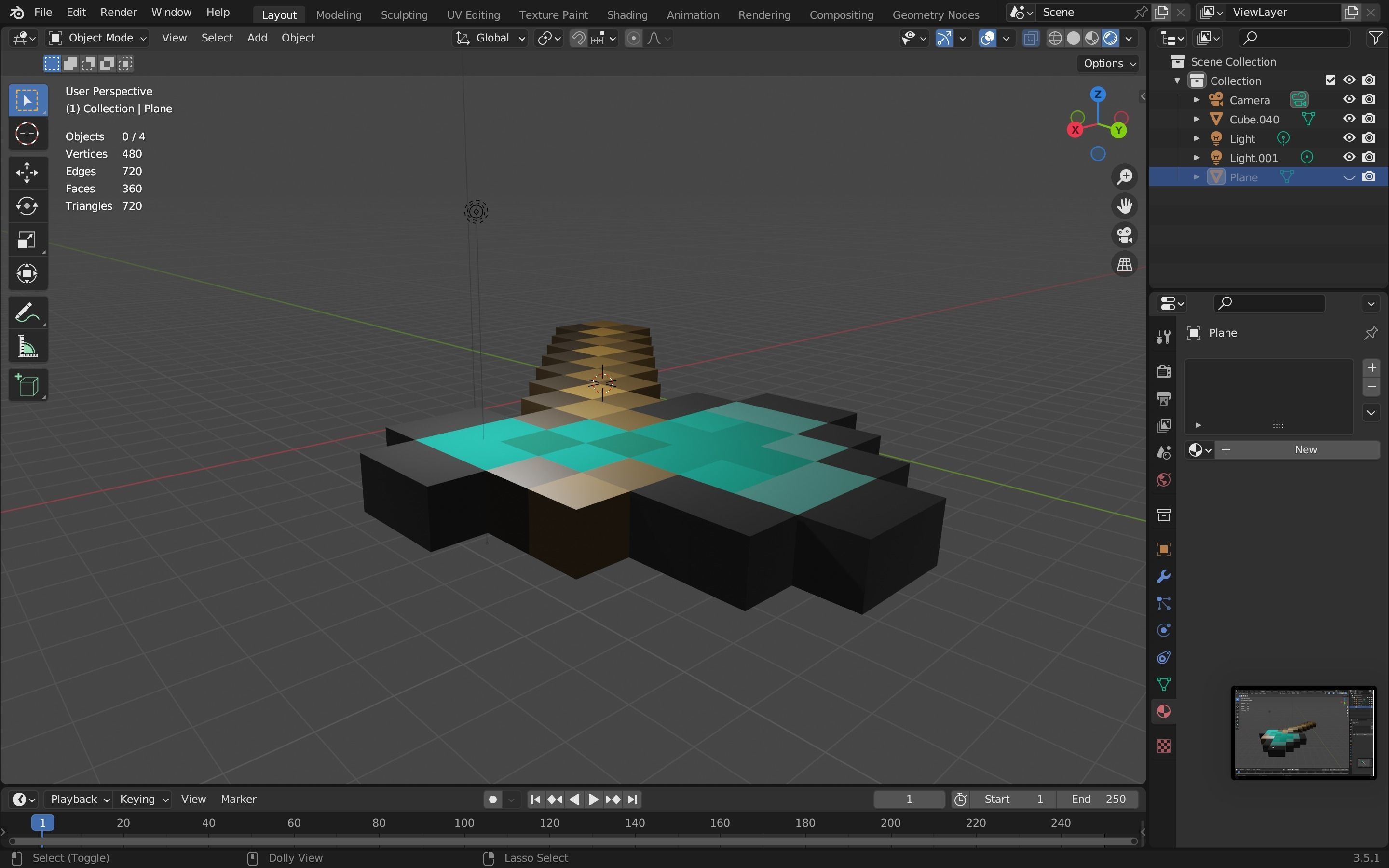 Minecraft axe Free low-poly 3D model_7