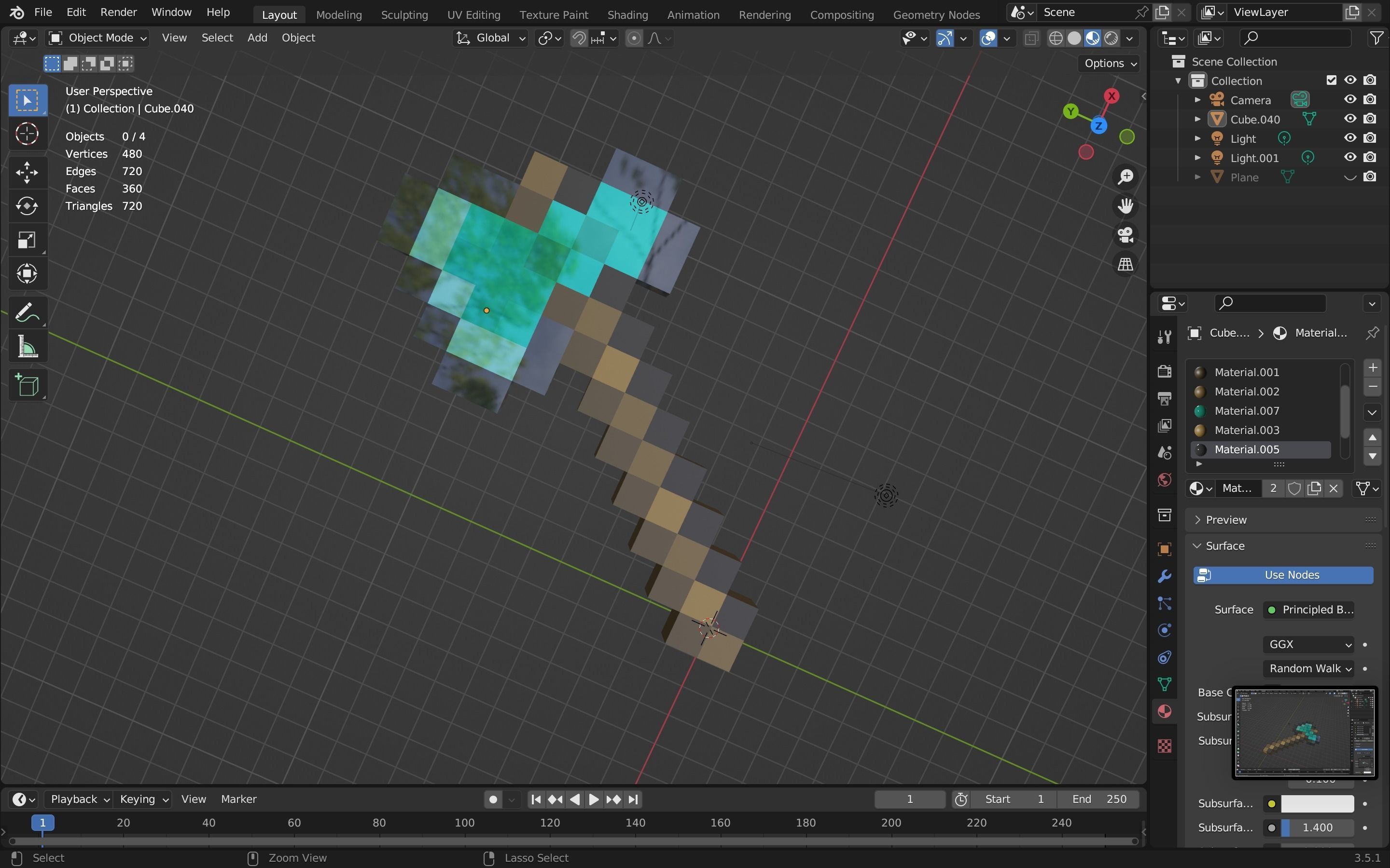 Minecraft axe Free low-poly 3D model_21