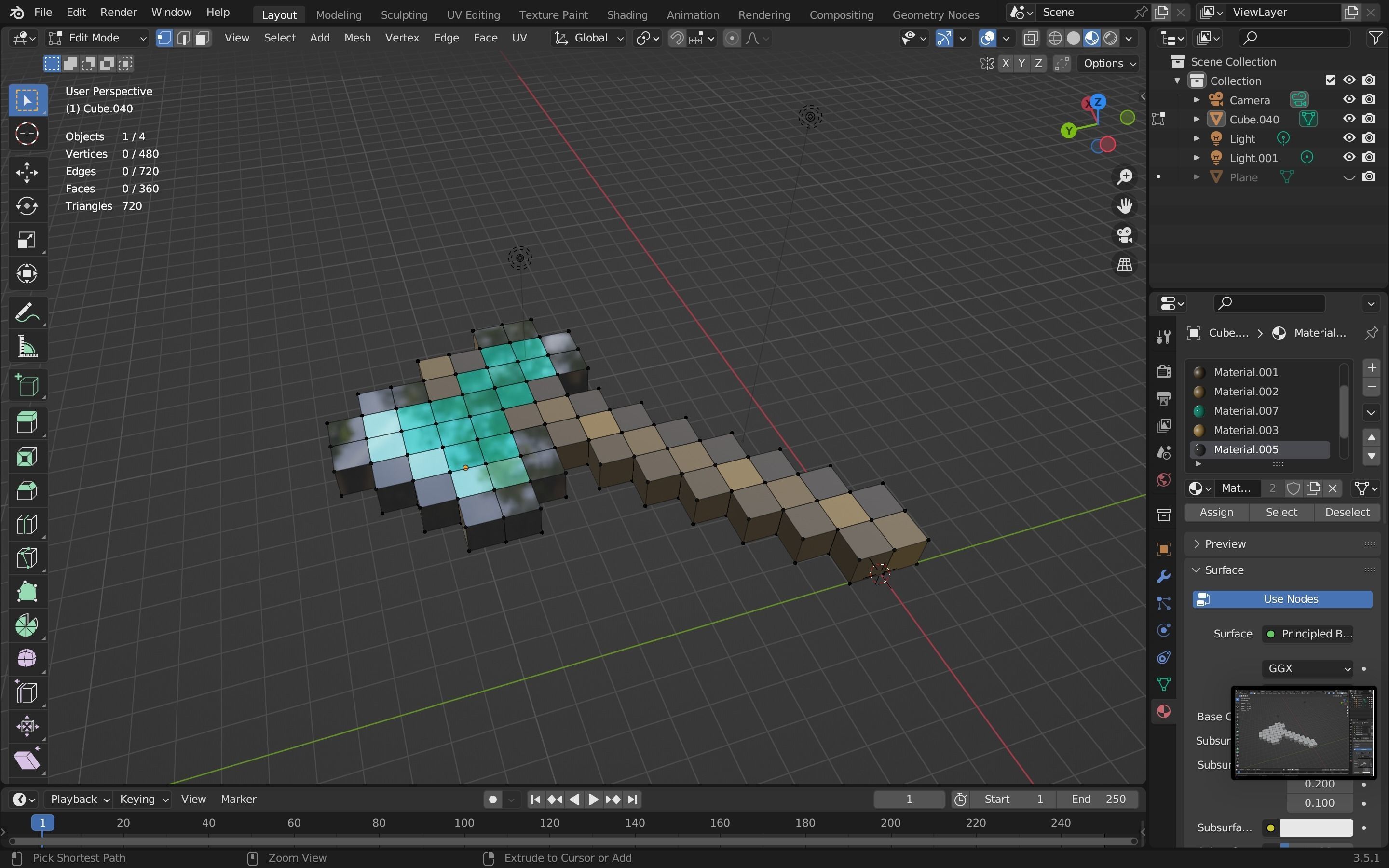 Minecraft axe Free low-poly 3D model_19