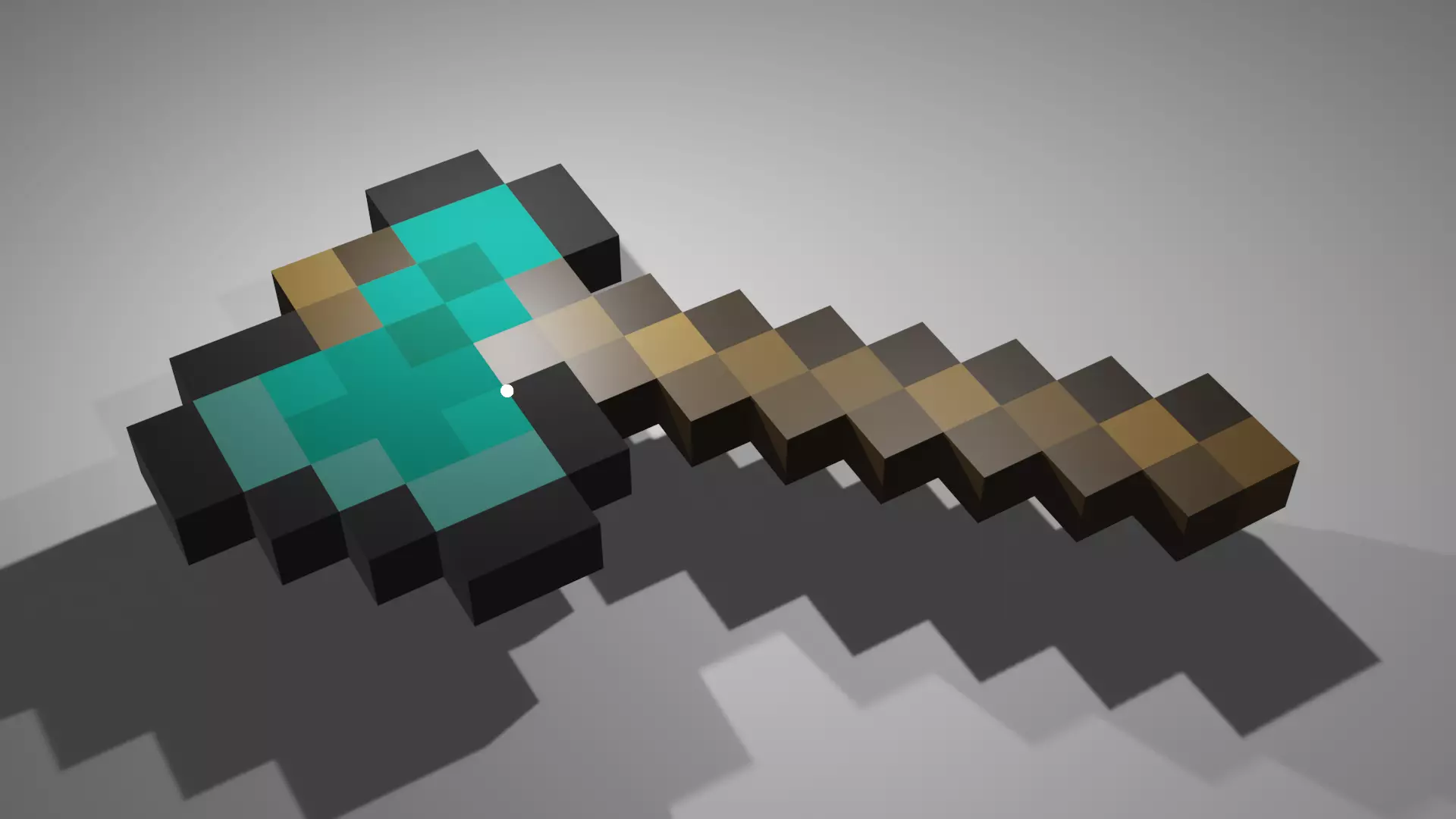 Minecraft axe Free low-poly 3D model_0