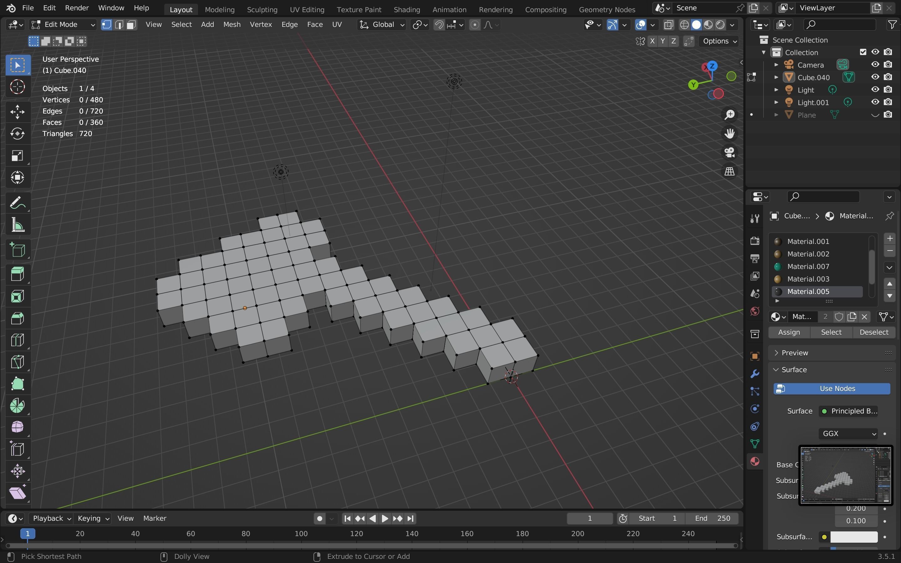 Minecraft axe Free low-poly 3D model_18