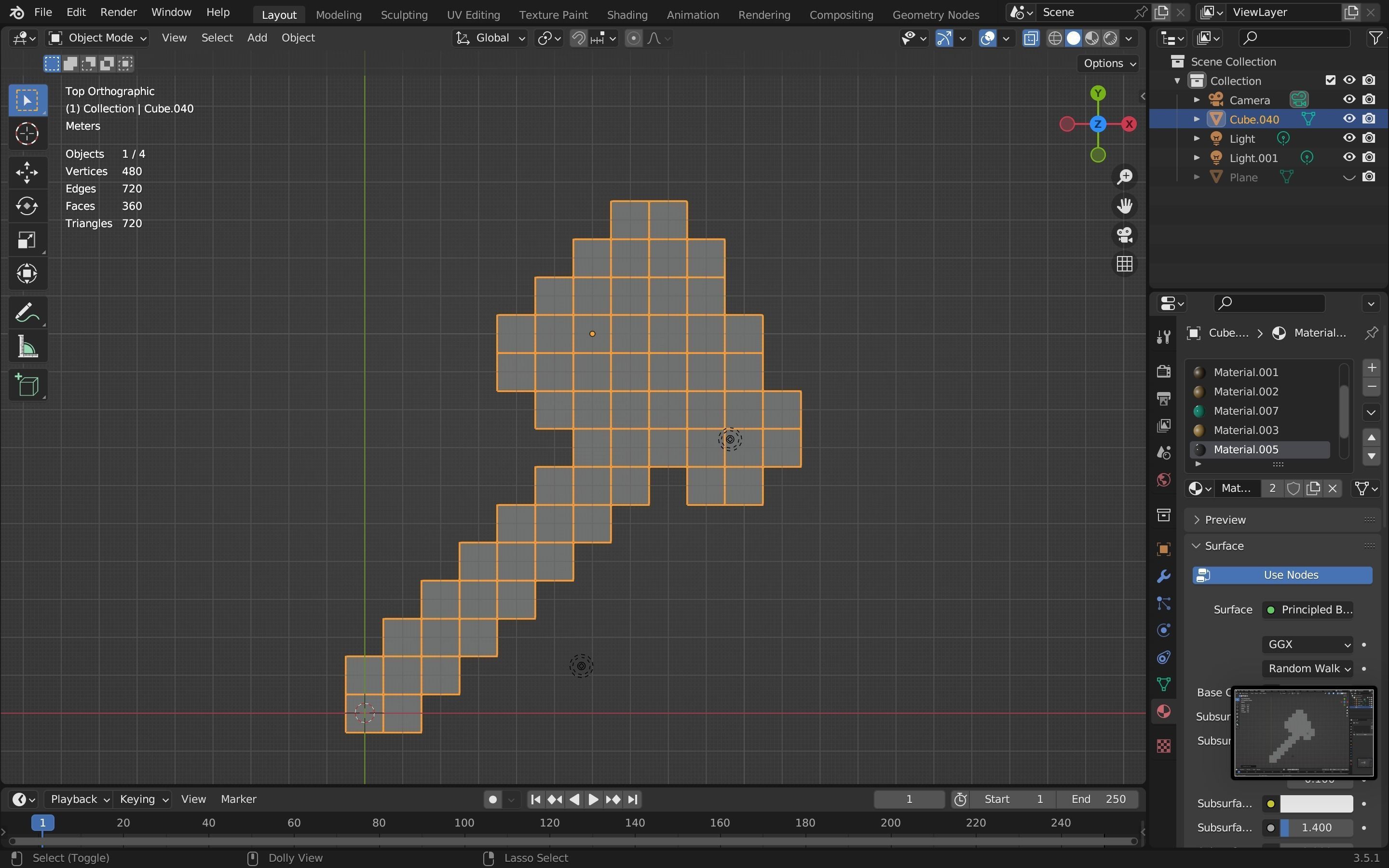 Minecraft axe Free low-poly 3D model_16