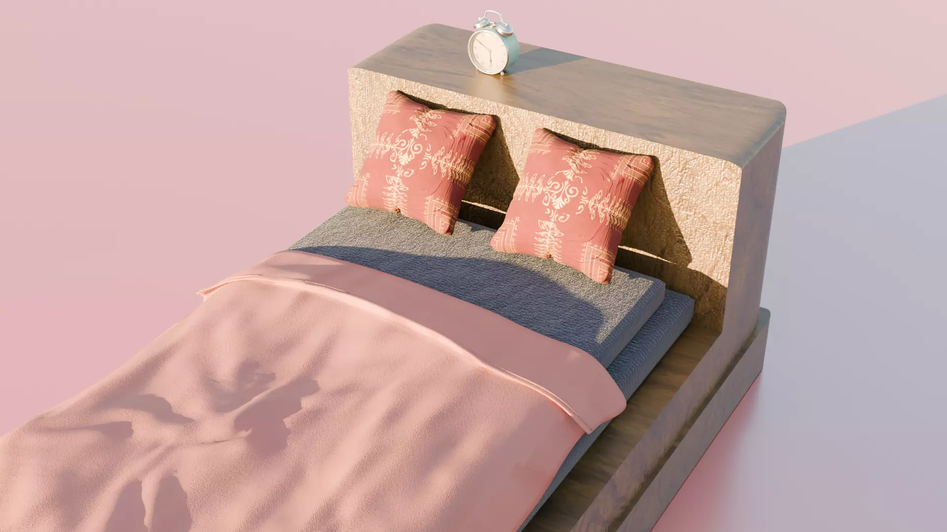 Soft Bed Free 3D model_0
