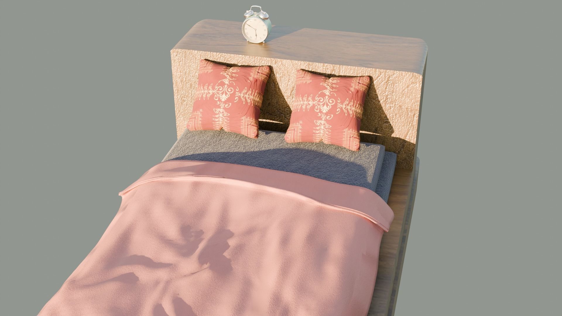 Soft Bed Free 3D model_3
