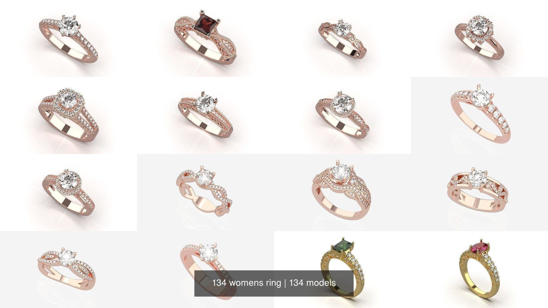 134 womens ring 3D Model Collection_11