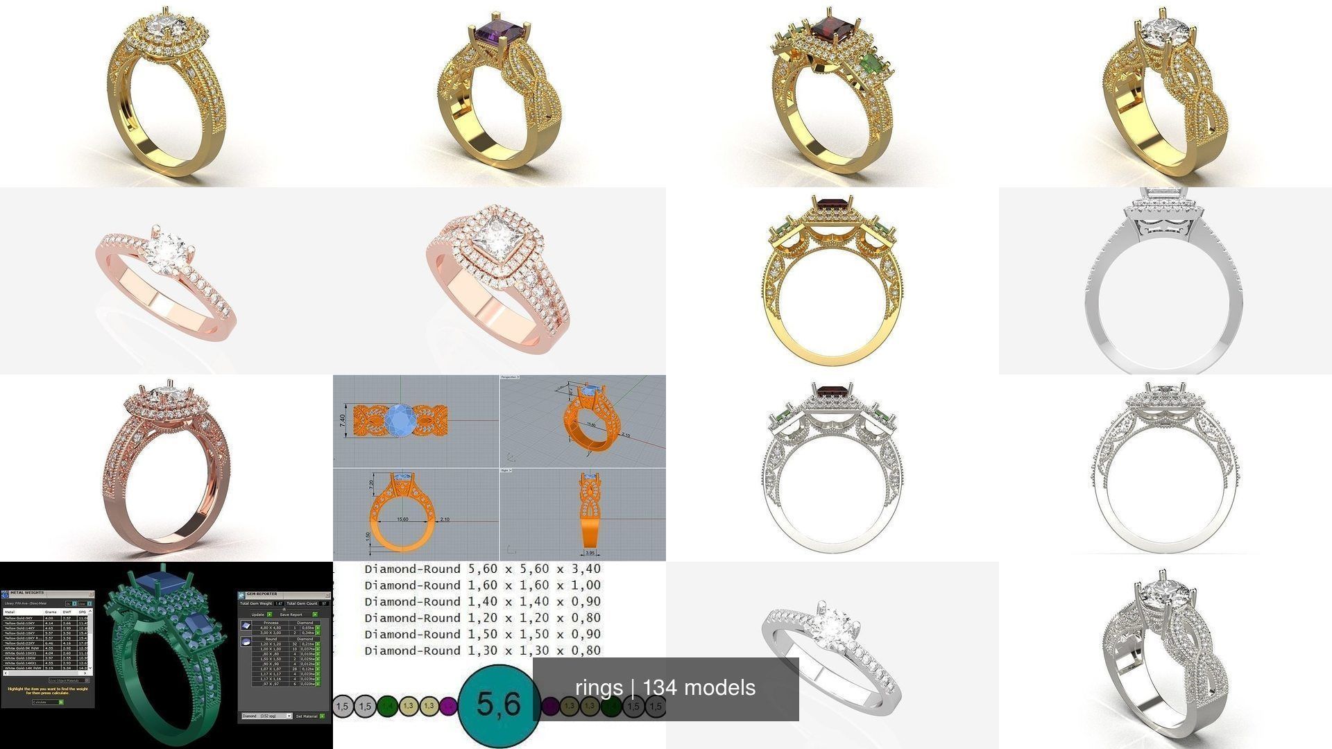 134 womens ring 3D Model Collection_33