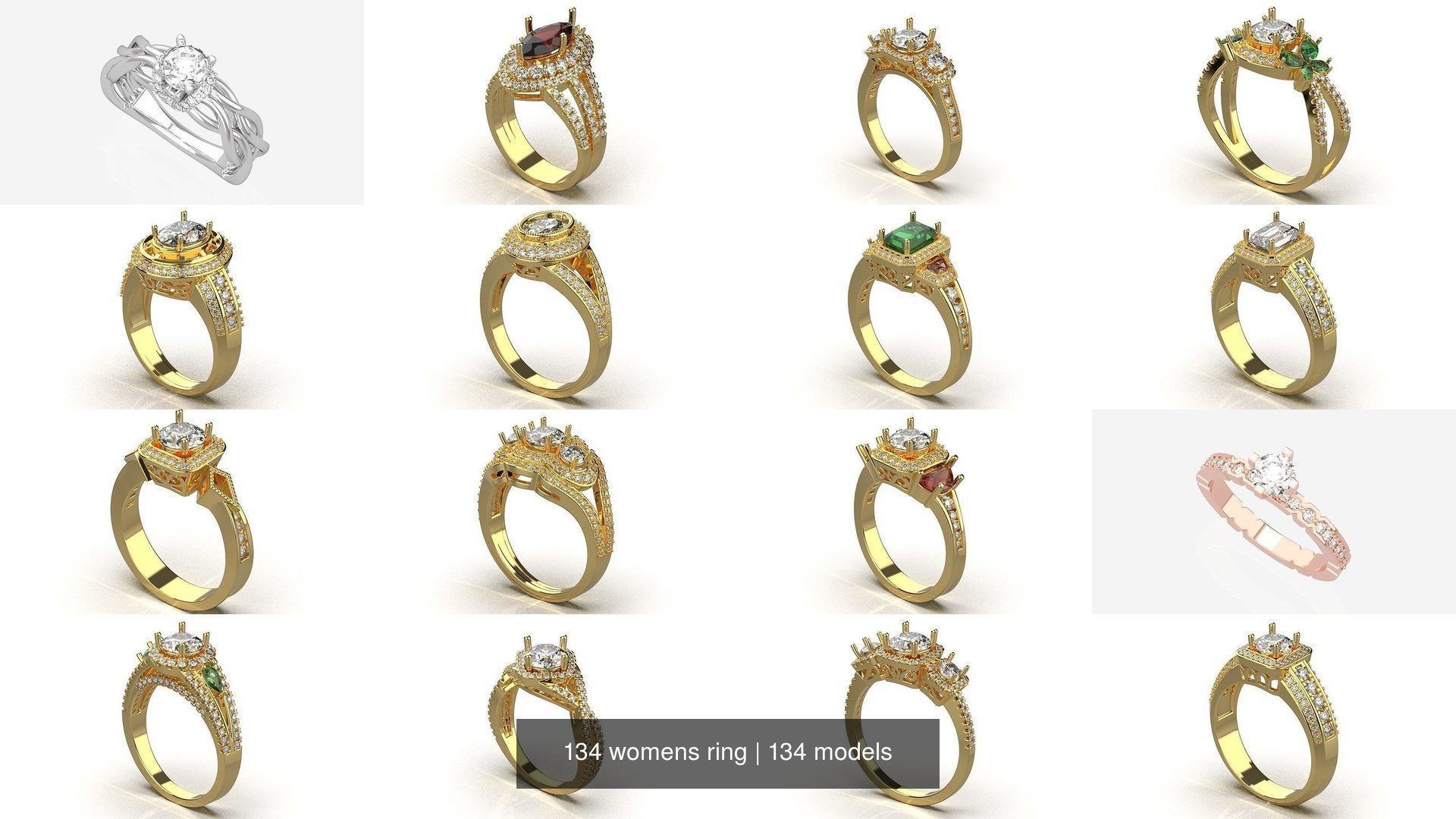 134 womens ring 3D Model Collection_8