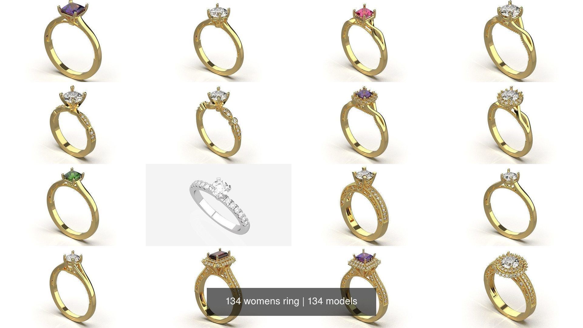 134 womens ring 3D Model Collection_22