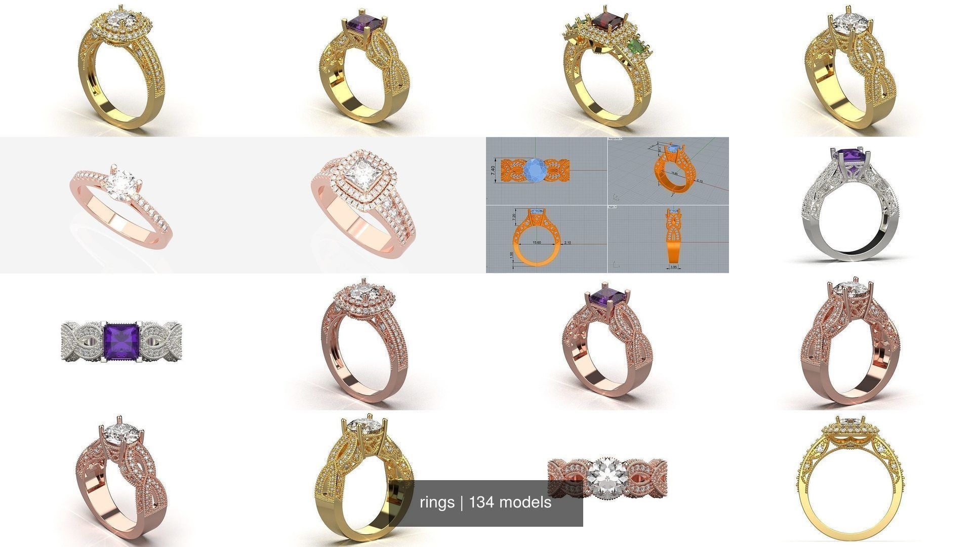 134 womens ring 3D Model Collection_35