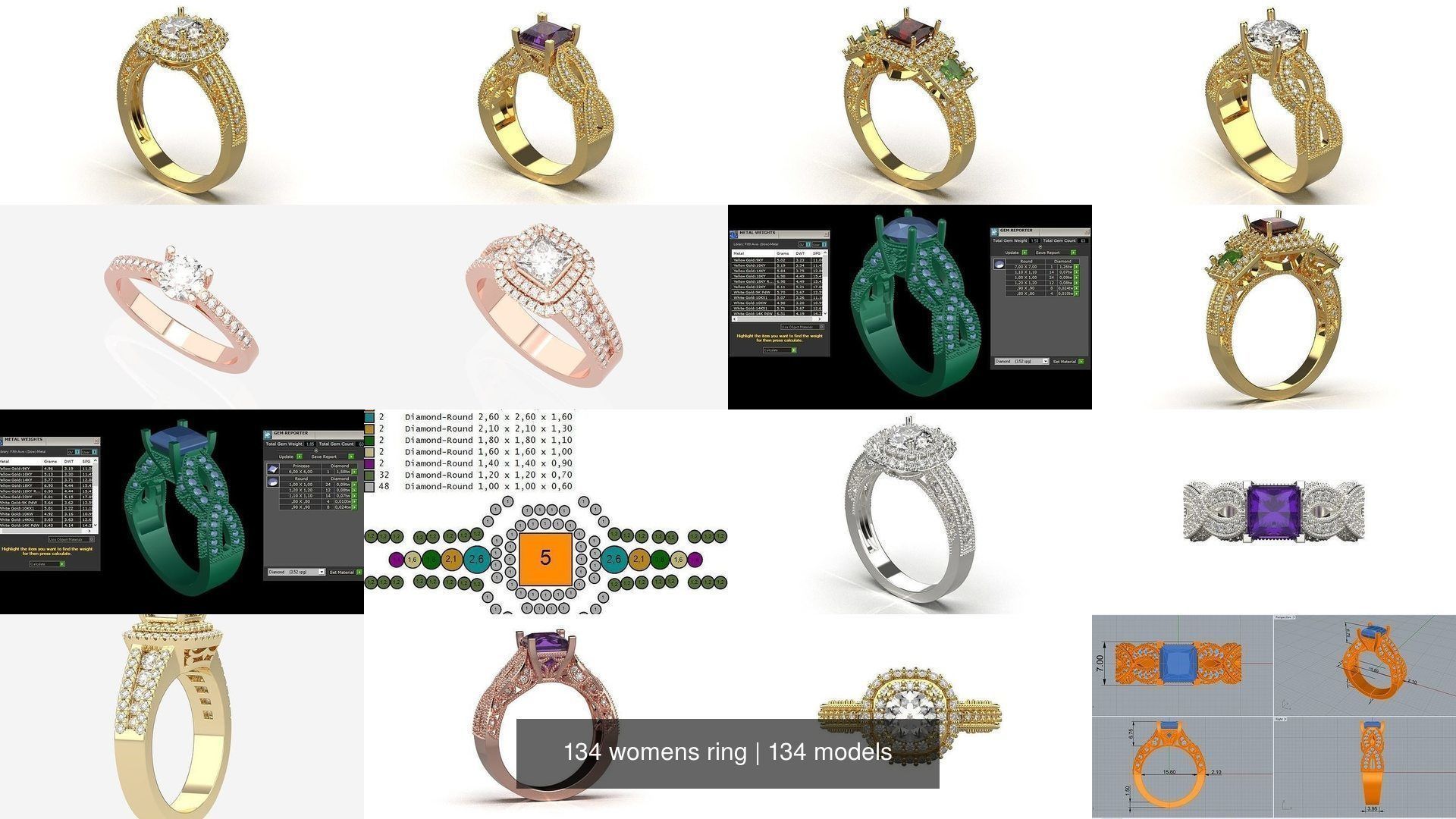 134 womens ring 3D Model Collection_24