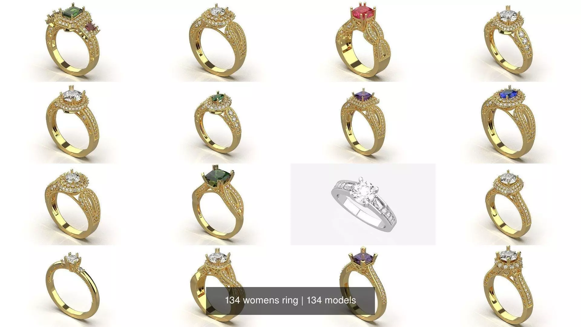 134 womens ring 3D Model Collection_1