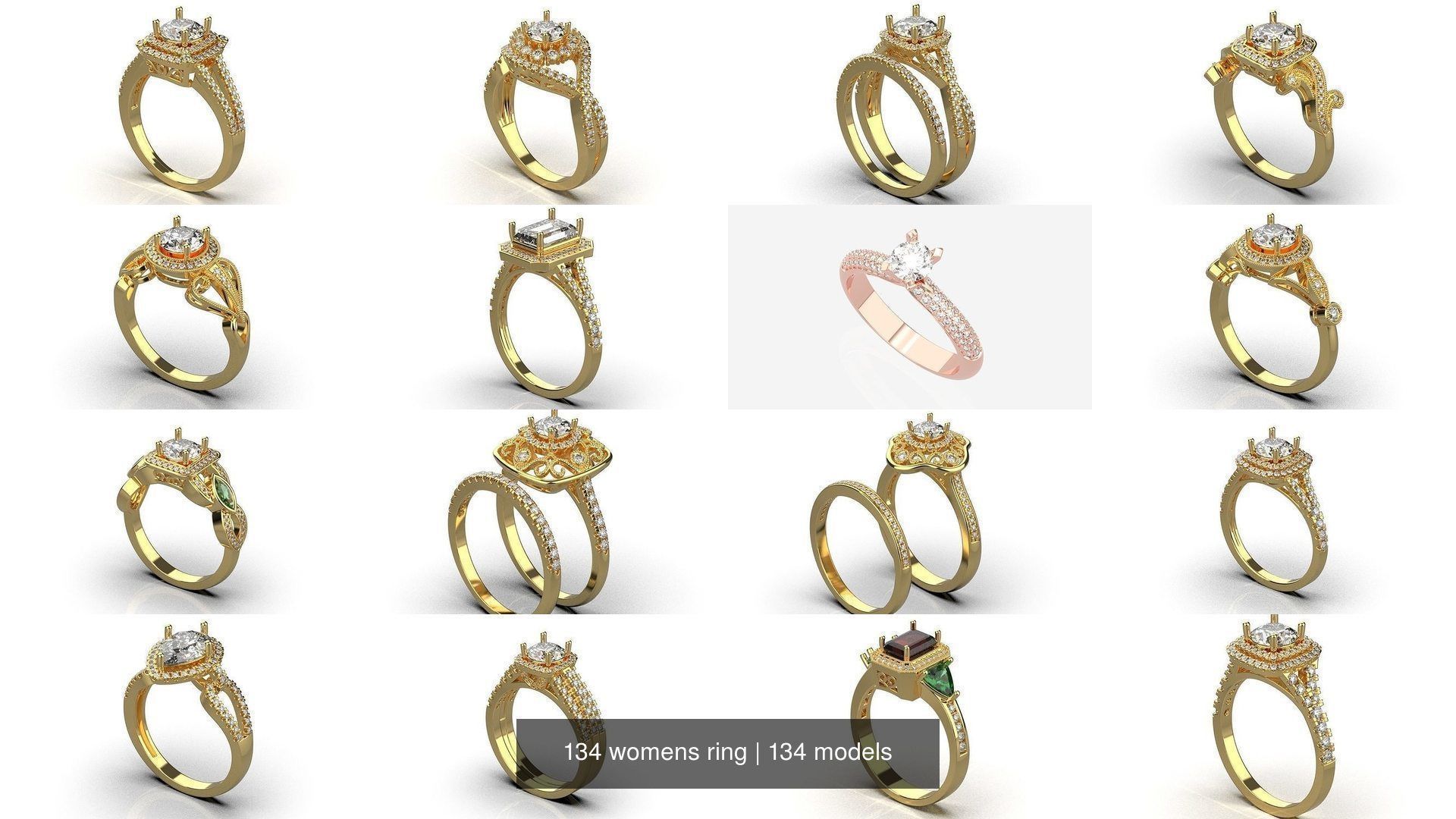 134 womens ring 3D Model Collection_7