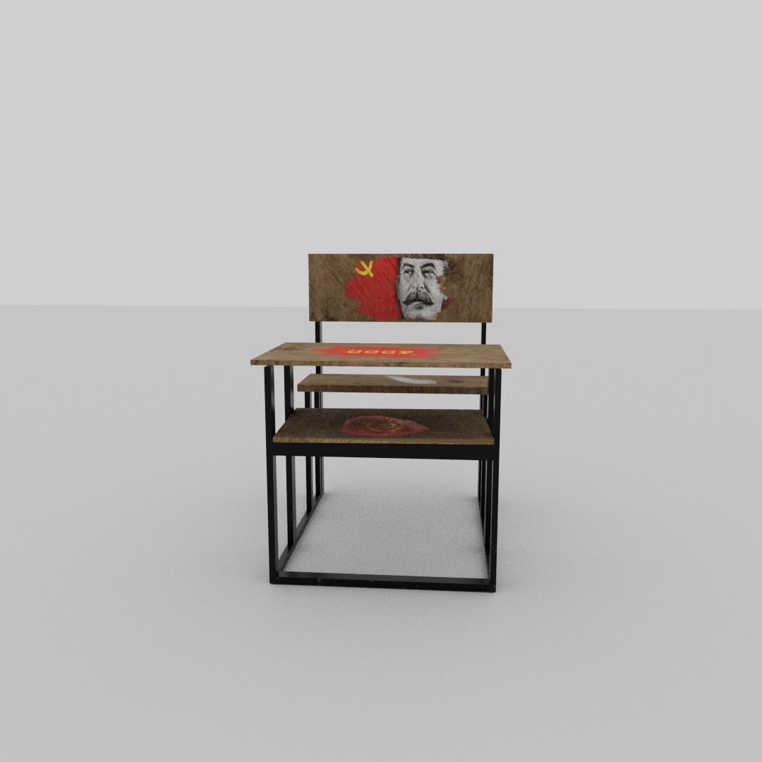 Soviet union school disk Low-poly 3D model_1