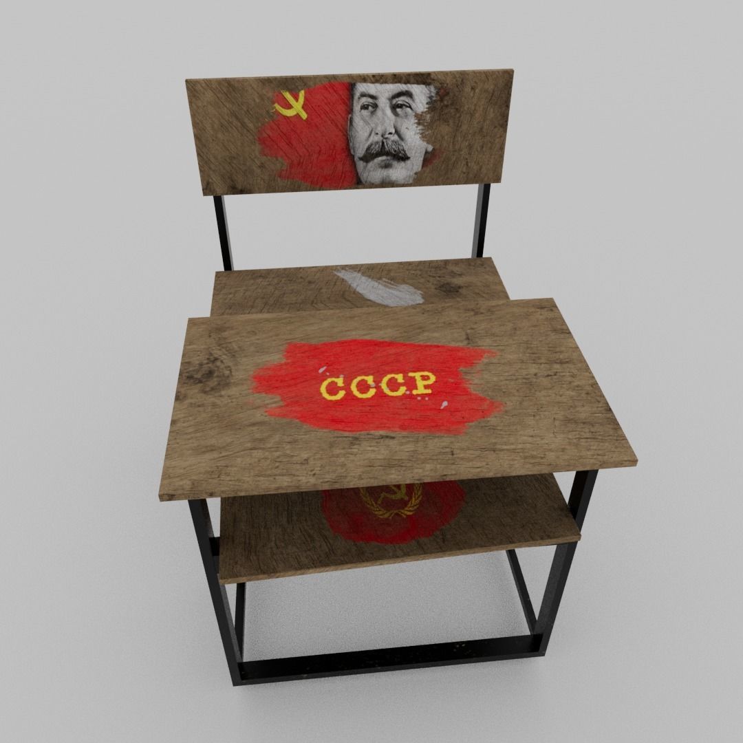 Soviet union school disk Low-poly 3D model_15