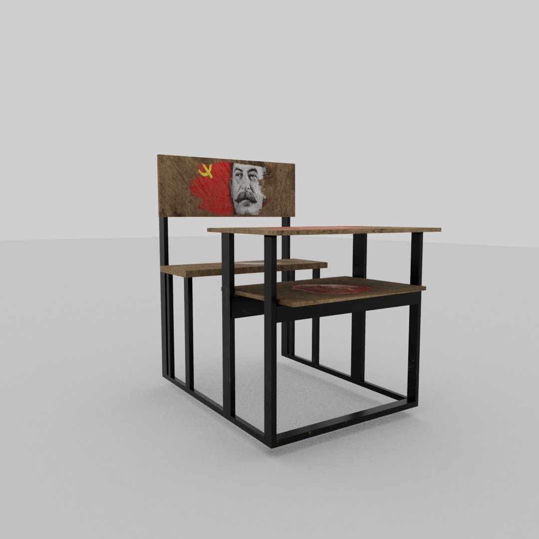 Soviet union school disk Low-poly 3D model_13