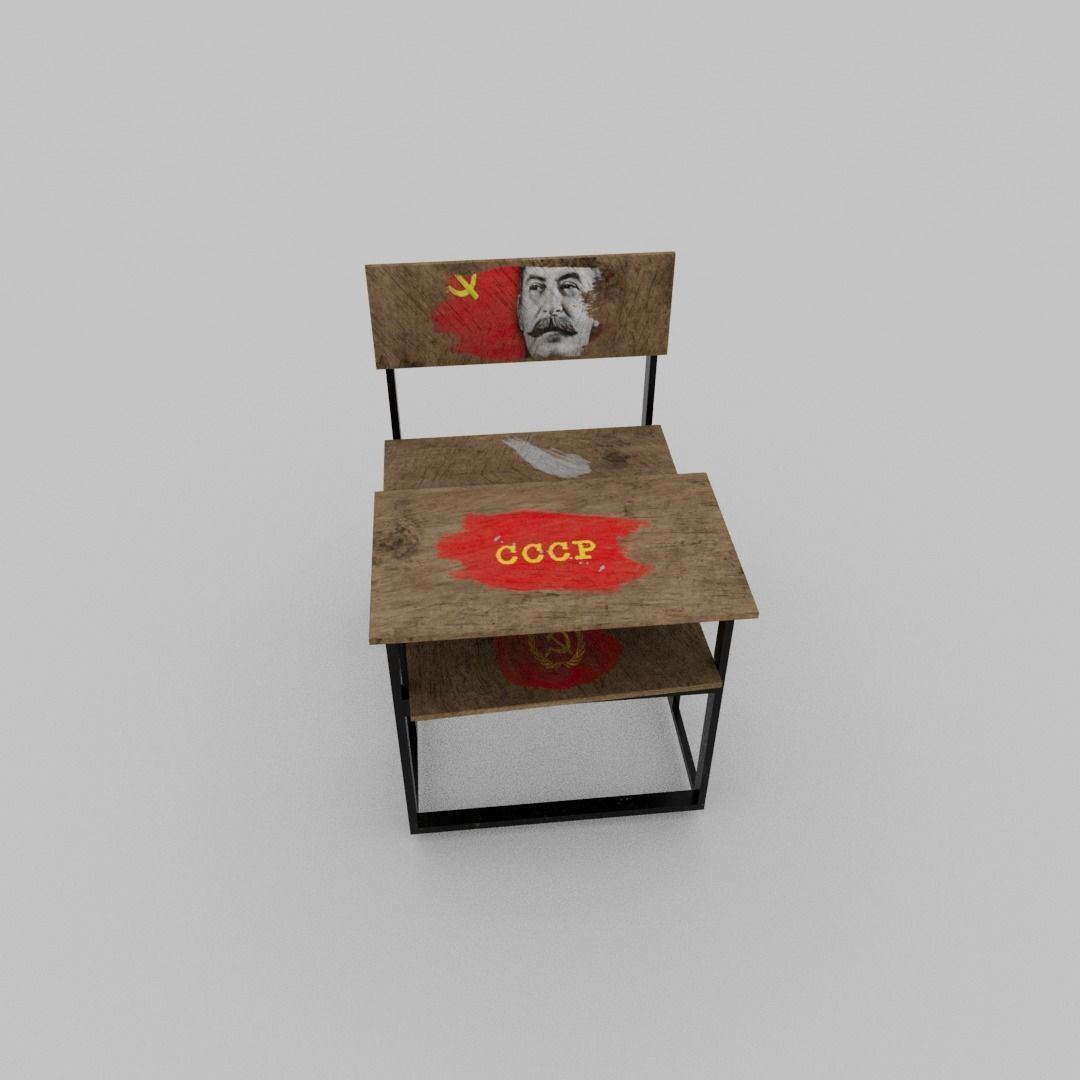 Soviet union school disk Low-poly 3D model_14
