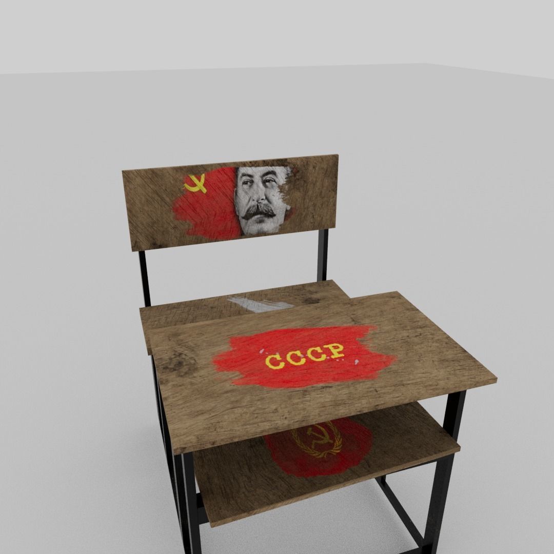 Soviet union school disk Low-poly 3D model_12