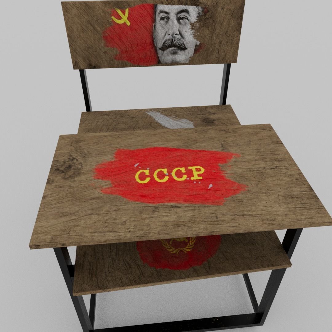 Soviet union school disk Low-poly 3D model_8