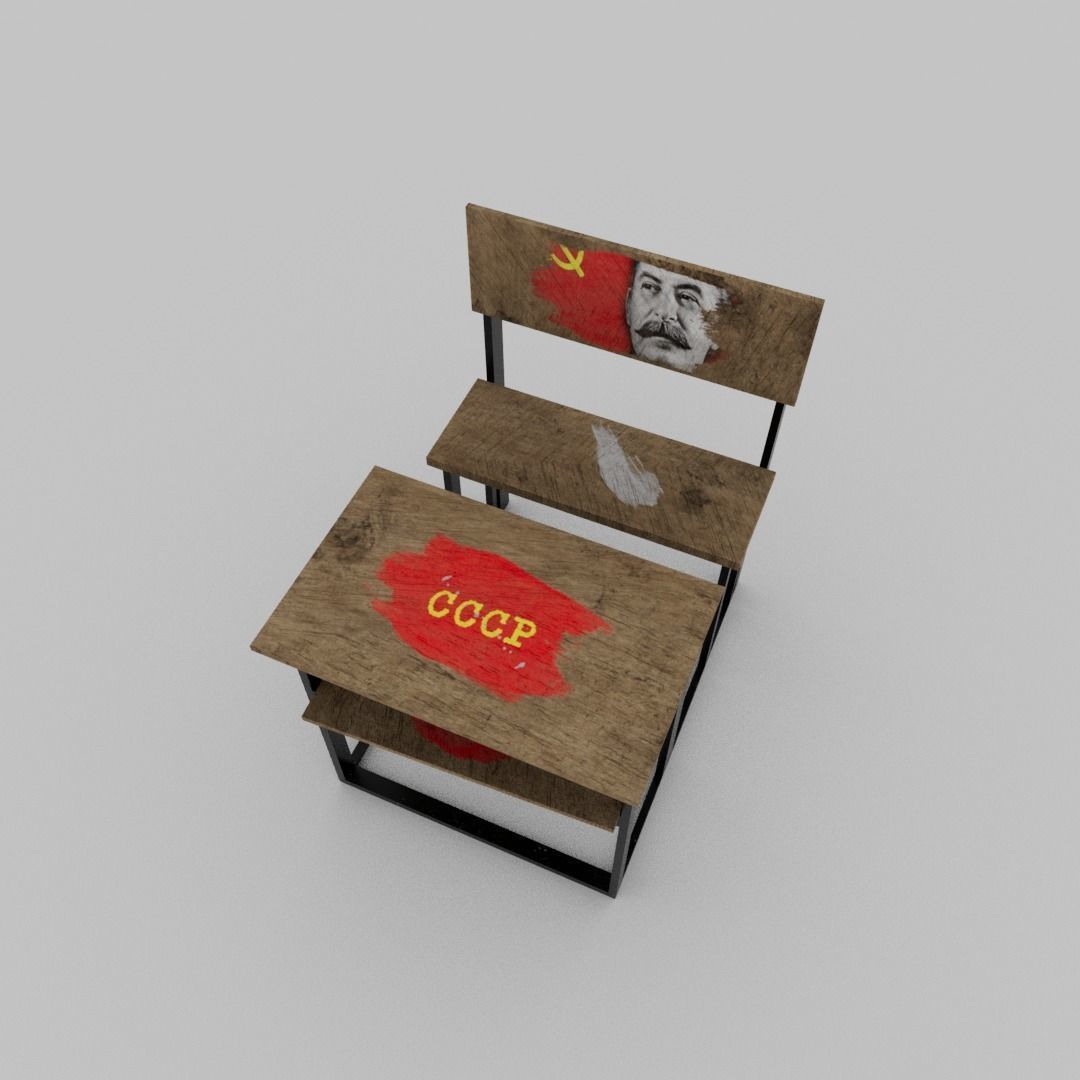 Soviet union school disk Low-poly 3D model_4