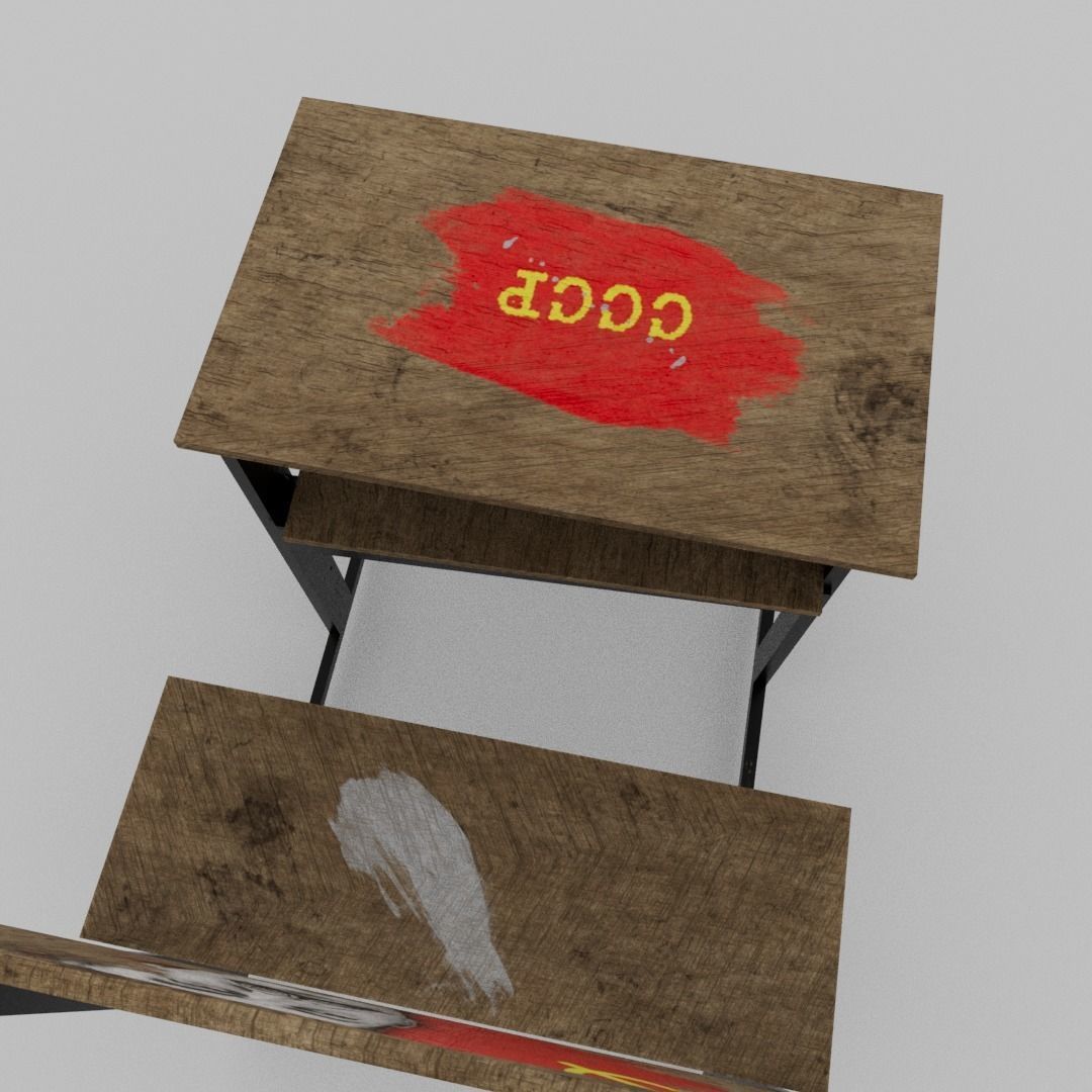 Soviet union school disk Low-poly 3D model_11