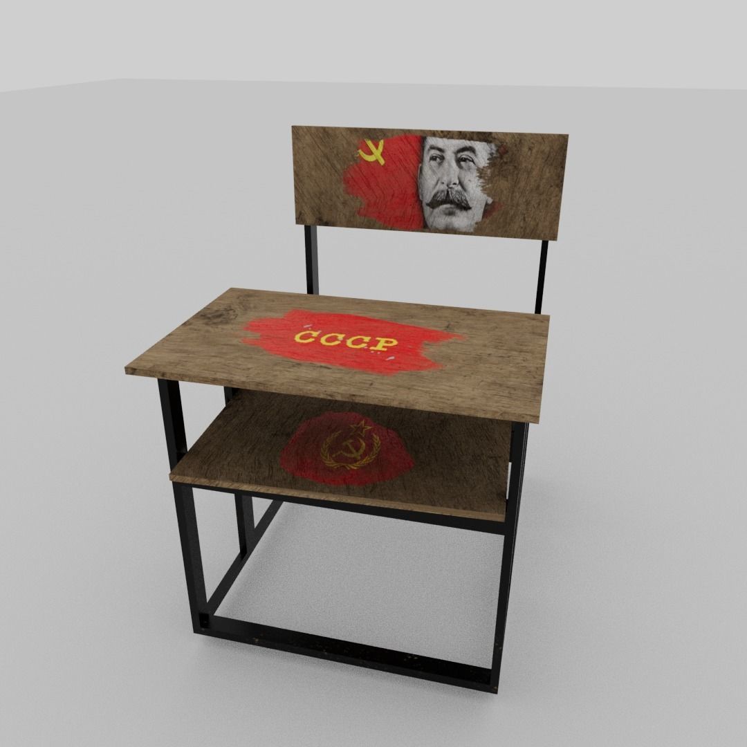 Soviet union school disk Low-poly 3D model_6
