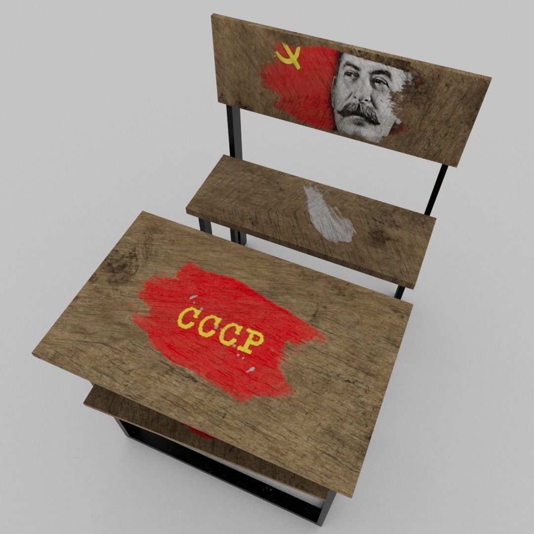 Soviet union school disk Low-poly 3D model_5