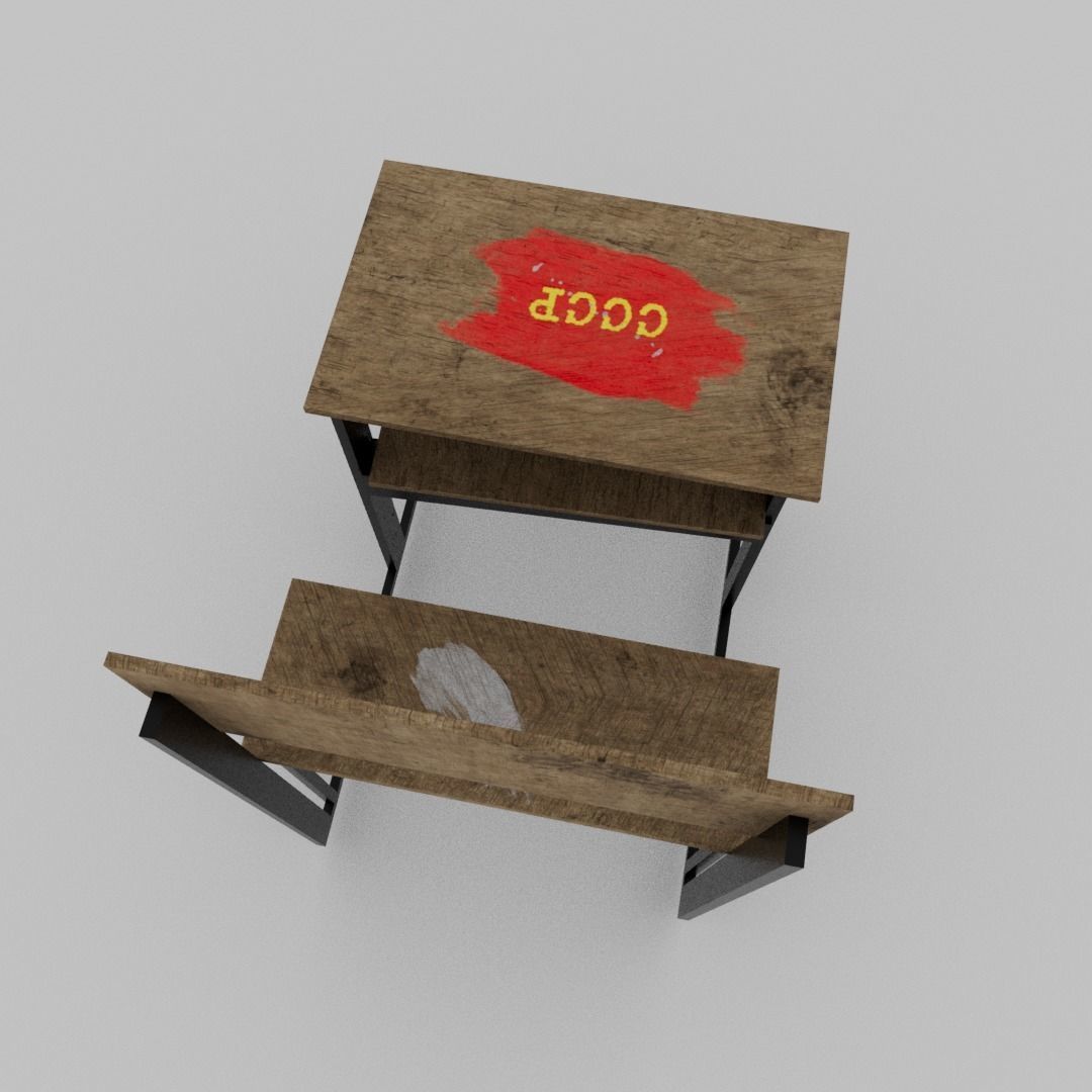 Soviet union school disk Low-poly 3D model_10