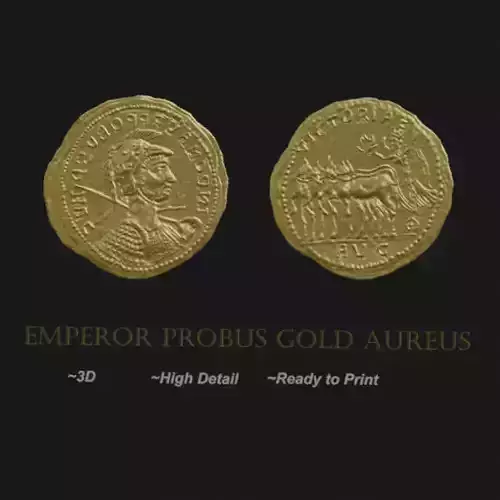 Golden Aureus of Emperor Probus Roman Coin